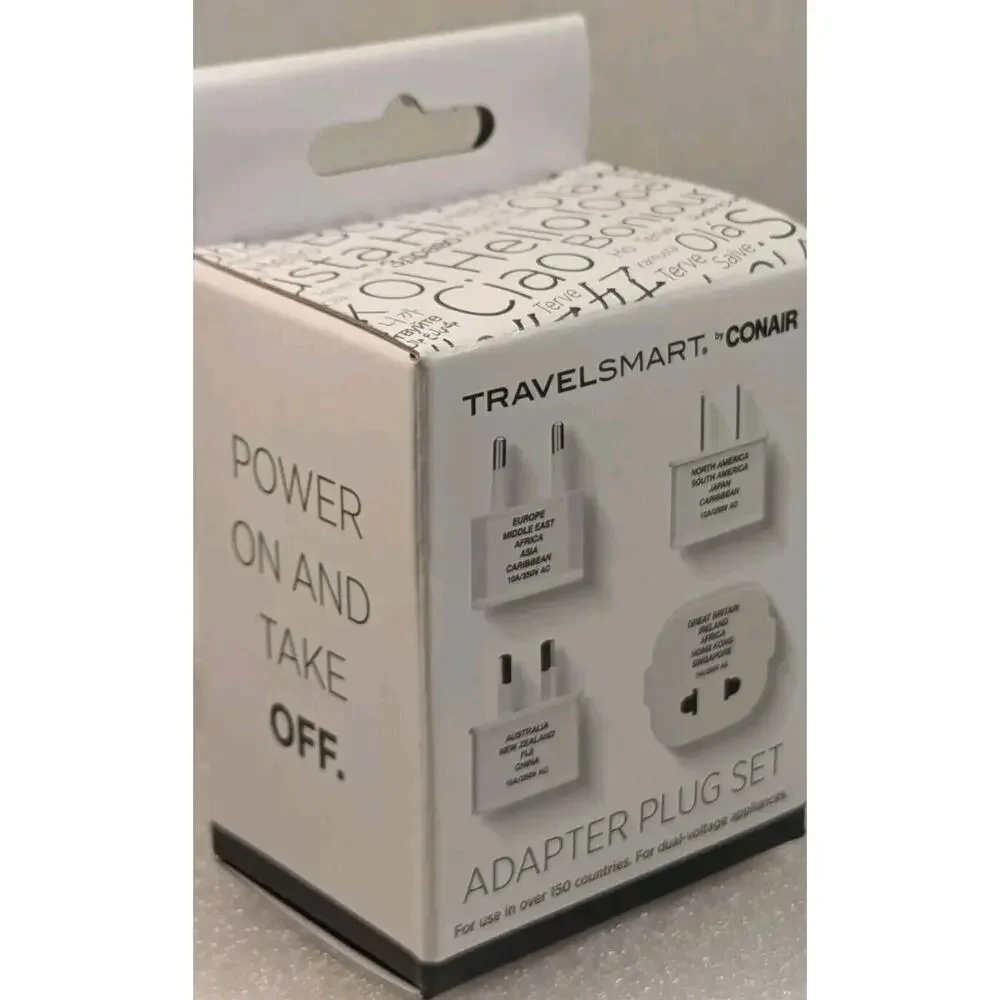 Conair TRAVEL SMART Adapter Plug Set of 4 Brand New